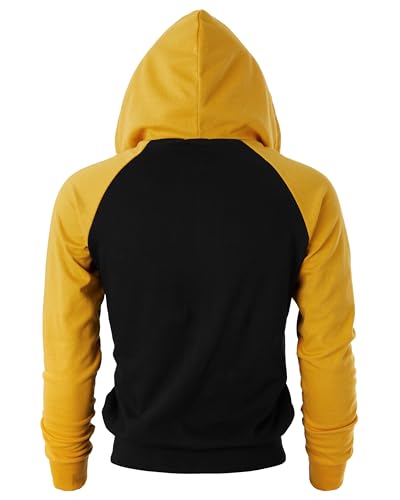GIVON Men's Zip Up Hoodie Lightweight Baseball Raglan Hooded Sweatshirt3