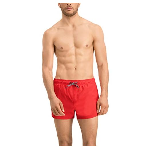 PUMA Herren Men Short Length Swim Shorts Badehose, Rot, M EU