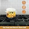 4L Glass Cooking Pot with Heart-shaped Lid, 4.2Qt/4000ml, Heat Resistant, High Thermal Conductivity Reduces Energy Use, Dishwasher Oven Gas Electric Stove Safe,for Potpourri,Soups,Pasta #4