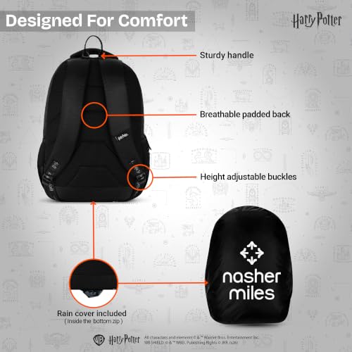 Image of Nasher Miles x Harry Potter Backpack | Polyester Laptop Backpack 35L | Ideal for School, College, Office & Travel | Men, Women, Boys, Girls