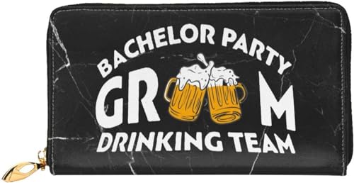 Bachelor Party Groom Drinking Team Wallet Card Bag