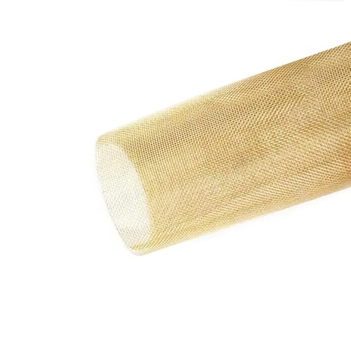 YINUK 1 Pc 15x15cm Brass Woven Wire Mesh - Fine Metal Filter Screen for Handicrafts, Construction, Powder Sifting, Liquid Filtration(80 Mesh)