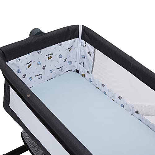 Image of Bassinet Sheet Set 4 Pack Snug Fitted Cradle Fitted Sheets, Stretchy Ultra Soft, for Oval Rectangle Hourglass Bassinet Mattress, Unisex Boy Girl, Green /Grey /White /Lt Blue