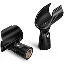Generic WA371 Wireless Microphone Clip Holder Clamp for Shure ULXD2/SM58 Digital Handheld Transmitter, 2 Pack Compatible with BLX SLX PGX Wireless Microphone