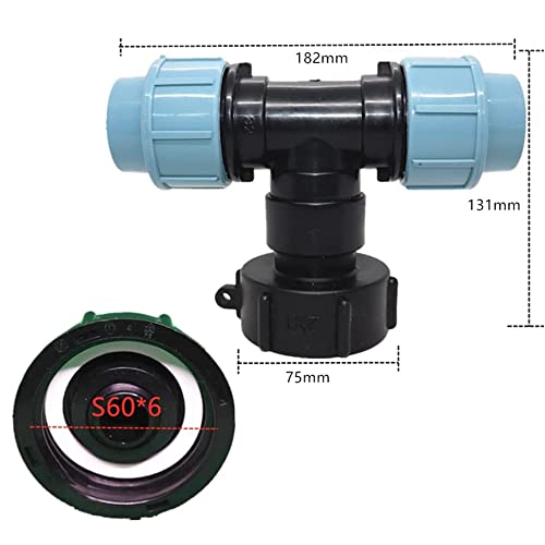 IBC Tank Thread Connector s60x6 Adapter To Mdpe Water Pipe Fittings Tee Outlet 32mm - Image 4