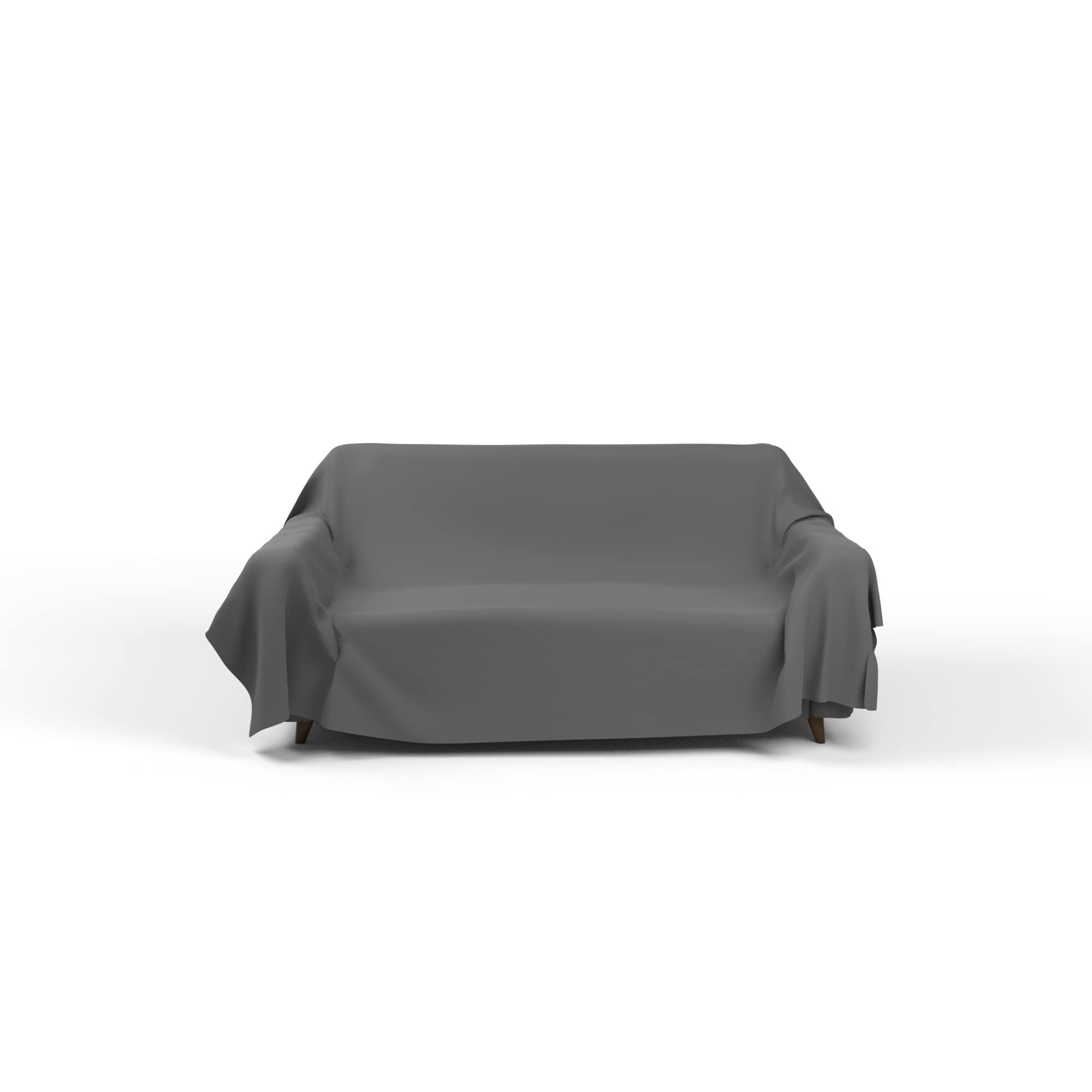Italian Bed Linen Max Color Plain Tarpaulin, Dark Grey, 270 x 300 cm