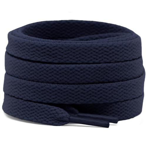 Image of DELELE 2 Pair Super Quality 24 Colors Flat Shoe laces 5 /16 inch Wide Shoelaces for Athletic Running Sneakers Shoes Boot Strings