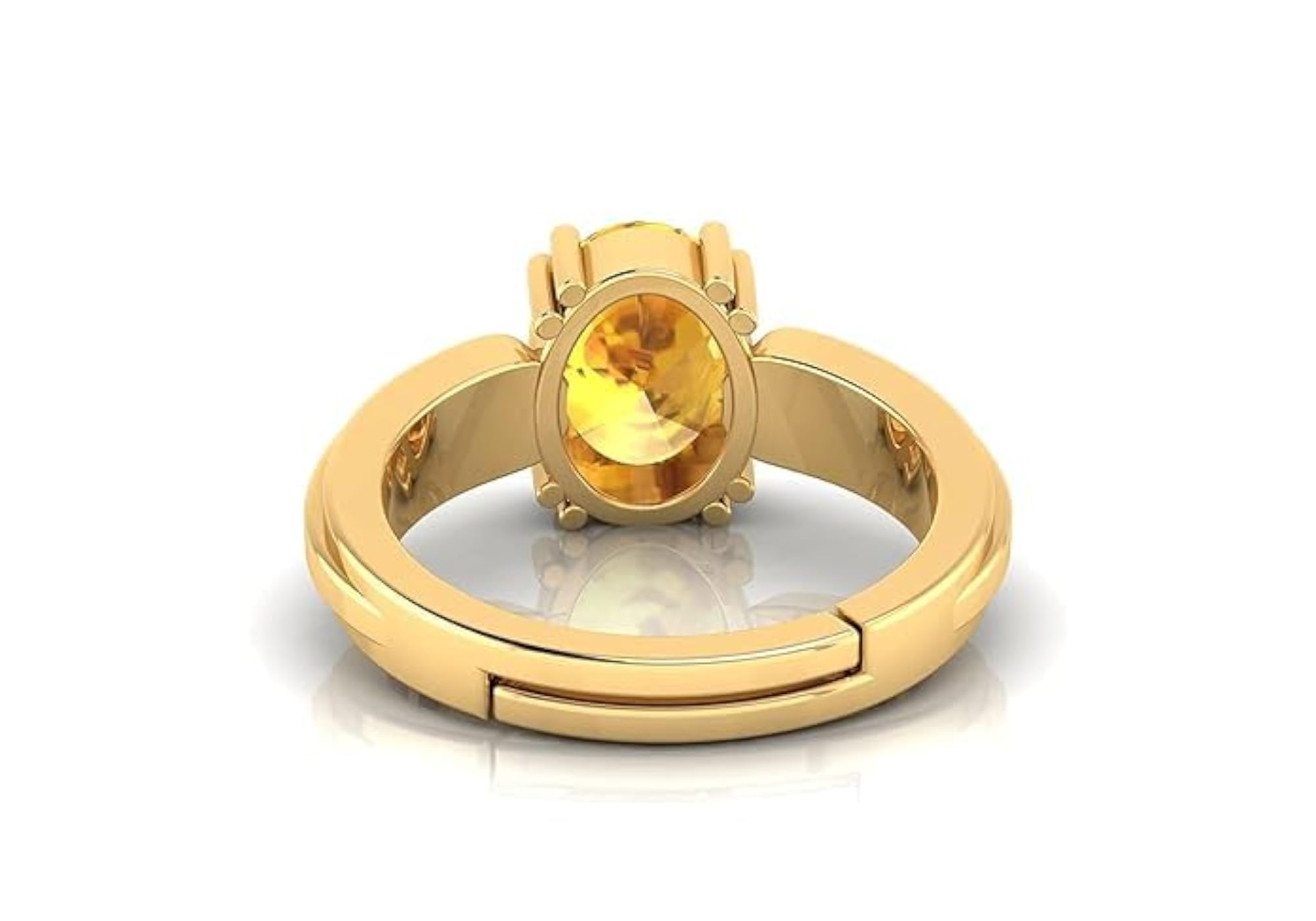 Gold Ring with Natural Yellow Sapphire Gemstone