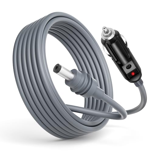 Starlink Mini DC Power Cable Cigarette Lighter 10FT Starlink Mini Cable 12V-24V DC Car Power Cord for Star Link Mini Accessories 18AWG Power Cord for Trucks Buses Ships Waterproof Gray