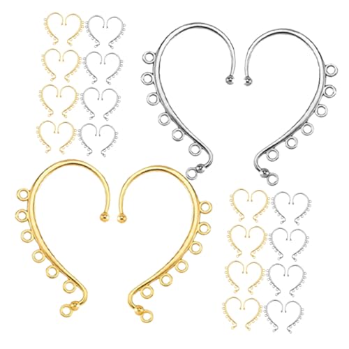 STOBOK 40個イヤーカフ イヤリングパーツ 軽量快適 非貫通クリップオン 女