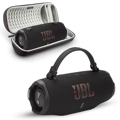 Charge 6 Portable Bluetooth Speaker | IP68 Waterproof, DustProof, and DropProof, Outdoor Wireless Audio | 28Hrs Playtime Megen Hardshell Protection Case (Black) - image 1