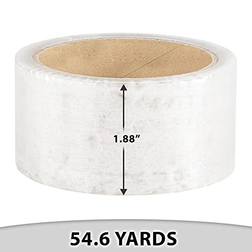 Tapewell Shipping Tape Rolls - Clear Packing Tape 1.88 Inch Wide - Box Tape For Moving - Packing Tape Refills For Dispenser - 3 Pack Clear Tape Rolls #TOP4
