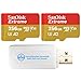 Produktbild SanDisk Extreme 256 GB MicroSD-Karte (2 Stück) für DJI Mavic Mini 2, Mavic Mini 2 SE, Mavic Air 2 Drohne (SDSQXA1-256G-GN6MN) V30 A2 Bundle mit (1) Everything But Stromboli Micro-Speicher ard Reader