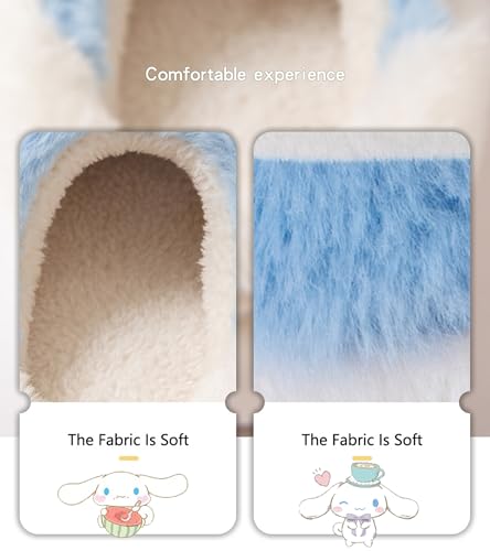 Cute Cartoon Characters for Big Ear Dog Soft Fur Indoor Room Slippers Fuzzy Puppy Slipper Open Back Closed Toe Foam Slippers with Soft Sole House Babouche4