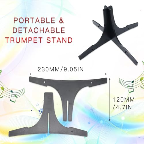 Cheerock A230824 Portable & Detachable Trumpet Stand - Versatile Tripod Holder Stand For Trumpet, Cornet & Other Brass Instruments thumb #1