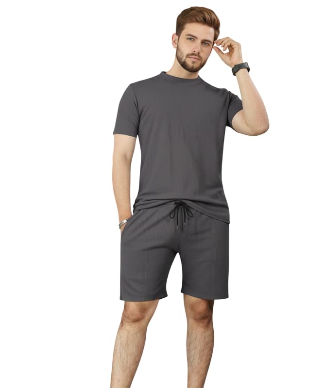 Men's Night Suit Set, Short Sleeve T-Shirt and Shorts Combo-picture-56