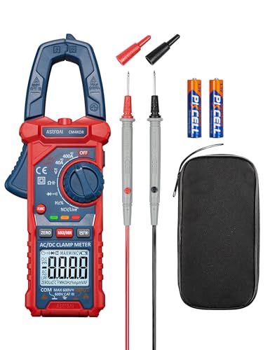 AstroAI - AstroAI Digital Clamp Meter Multimeter 4000 Counts Auto-ranging Amp Voltage Tester Measuring AC/DC Voltage & Current, Resistance, Capacitance, Frequency, Continuity, Live Wire Test, NCV Detection - -17%