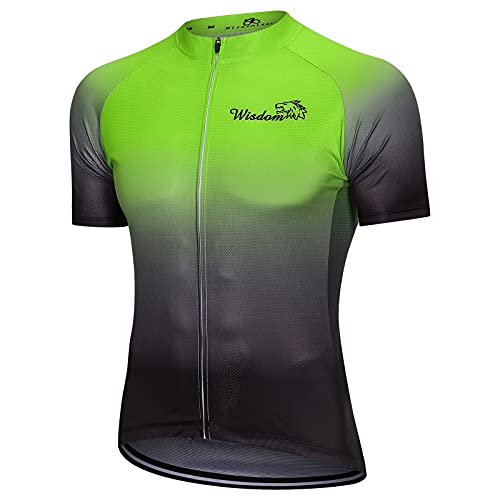 Men s Cycling Jerseys Short Sleeve Mountain Bike Shirts Tops Full Zip Pockets Breathable Quick Dry
