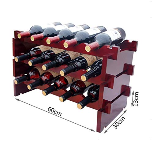 Soporte de vino de madera SGSG 60 cm moderno miniatura 2