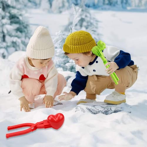HOVCEH 6 Stück Schneeball Former, Snowball Maker, Schneeballzange, Schneeball Clip, Verschiedenen Formen Schneeball Makerheavy Pflicht mit Griff Winterwerkzeug für Kinder im Freien Spielen Schnee