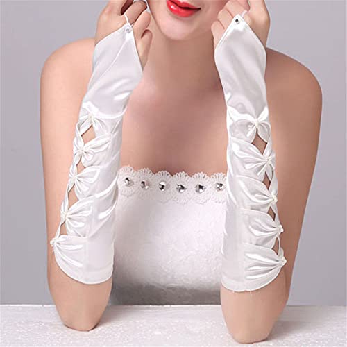 GIVBRO Guanti lunghi in raso senza dita Guanti