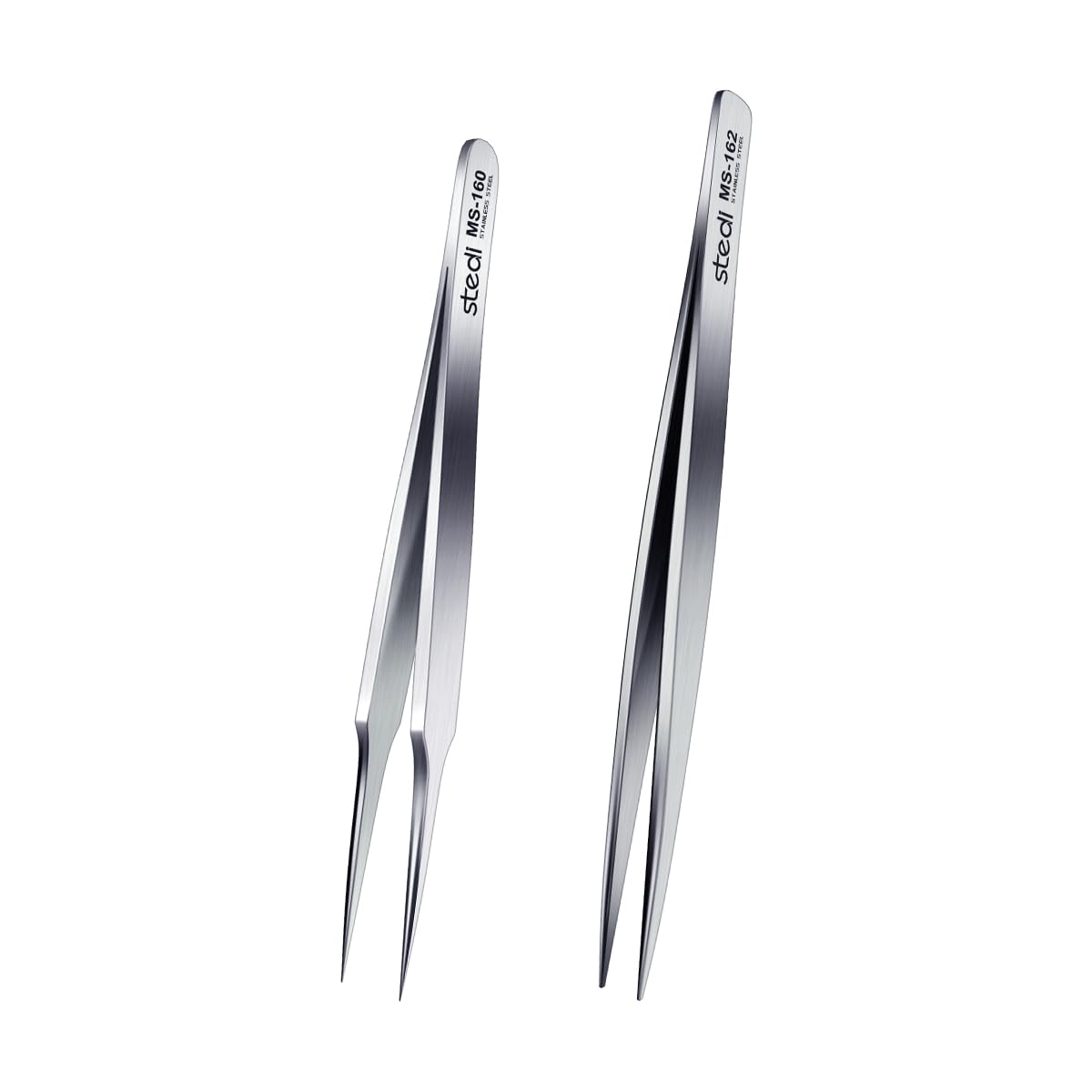 stedi 2PCS Precision Thickened Tweezer Set, Model Hobbyist Tools, Ultra Precision Premium Stainless Steel Tweezers for Gundam, Scale Military Models, 3D Resin Parts, Industrial Tweezers