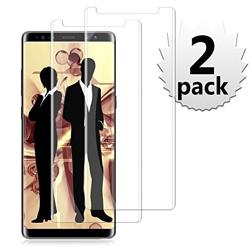 [2 Pack] Galaxy Note 8 Tempered Glass Screen Protector, TEIROO [HD Clear][Anti-Bubble][Anti-Scratch][Anti-Fingerprint] Tempered Glass Screen Protector for Samsung Galaxy Note 8