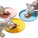 3 Piezas Comederos de cerámica para Gatos Cuencos de cerámica para Mascotas 15cm Plato para Gatos Poco Profundo de Ancho Tazón de Comida para Gatos Plato de Agua de Comida para Mascotas Perro Gatito
