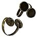 Produktbild 2pcs 2-Bezel Ringrohlinge Fassungen DIY Schmuck für Cabochons 12mm (Schwarz)