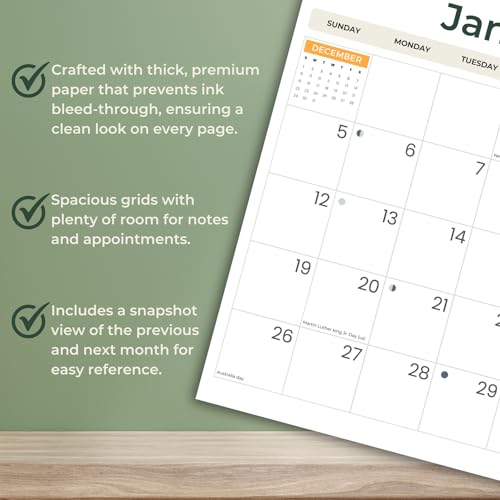 Calendário engraçado de parede 2025 Oh Crap Pooping Dogs Deluxe | Presente de mordaça | 30,5 cm x 33