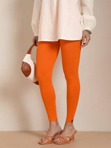 Image of TWIN BIRDS Women Viscose Ankle Leggings | Stretchable Kurti Wear Bottom