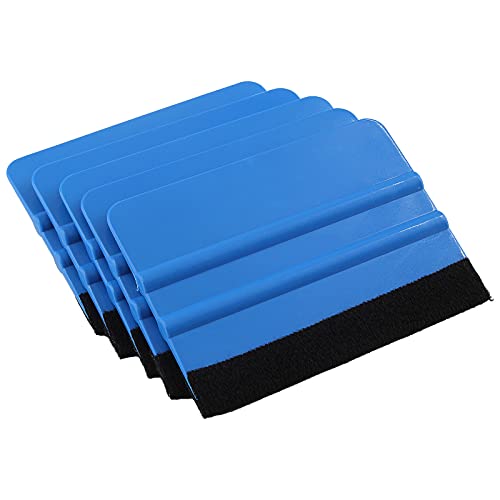 Zorfeter 5 Pcs 4 Inch Felt Edge Squeegee, Car Vinyl Scraper Decal...