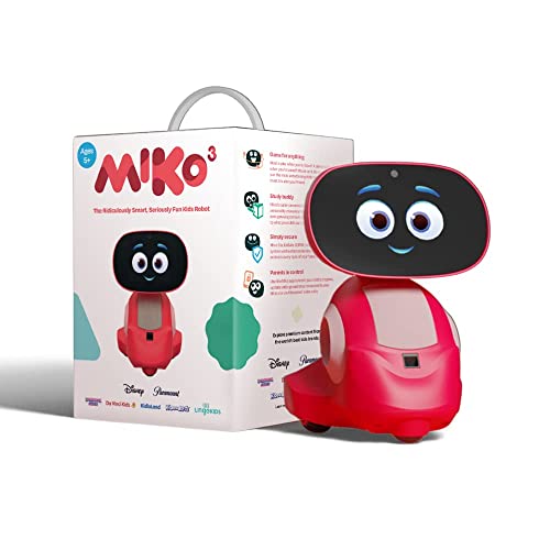 Image of Miko 3 AI Robot for Kids | STEAM Learning, Apps & Games | Ages 5-12 | Red | Toy robots for kids