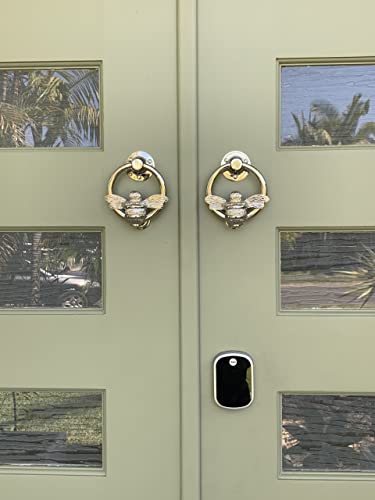Brass Bee Silver Bee Door Knocker For Front Door | Solid Brass Bee Ring | Gold Brass Knockers With Strike Plate | Upvc | Bumblebee Front Door Furniture With A Unique Design thumb #7
