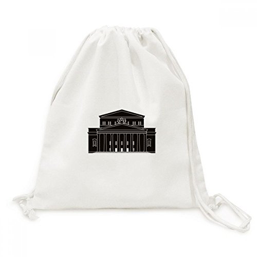 Sac cordon en toile Silhouette Théâtre de Moscou pliable pour voyage et loisirs