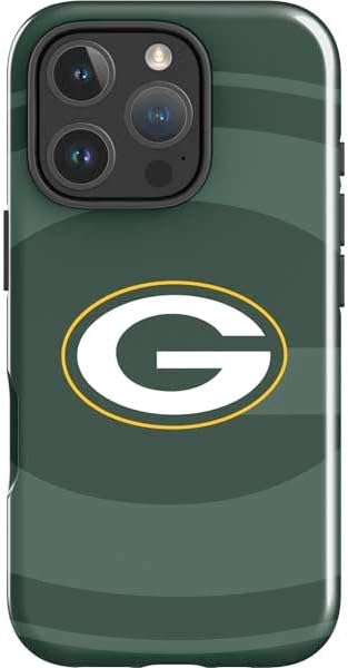 Skinit Impact Phone Case Compatible with iPhone 16 Pro Max - Officially Licensed NFL Green Bay Packers Black & White Design