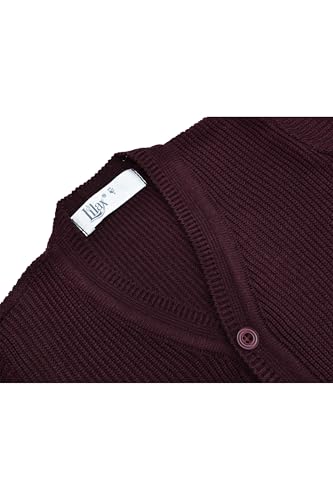Image of Lilax Baby Boys Basic Long Sleeve V-Neck Classic Knit Cardigan Sweater