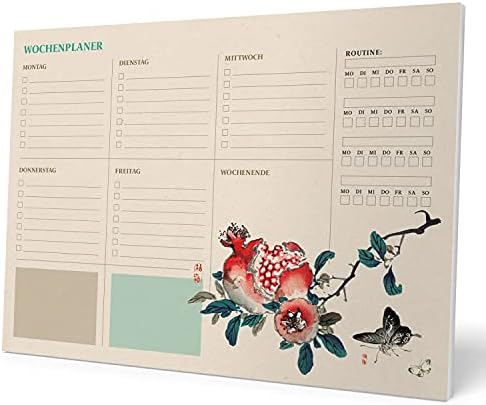 Kokonote Japanese A4 Desk Pad with Daily, Weekly and Monthly Calendar - Desktop Planner - Desktop Note Pad - 54 Undated Tear Off Sheets - 8.3 x 11.7 inches - To Do List