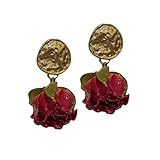 KOMBIUDA Pendientes de Botón Mujer Rosa Diseño Vintage Delicado Joyería Pequeña Resistente Accesorio Versátil para Ocasiones Especiales Símbolo de y