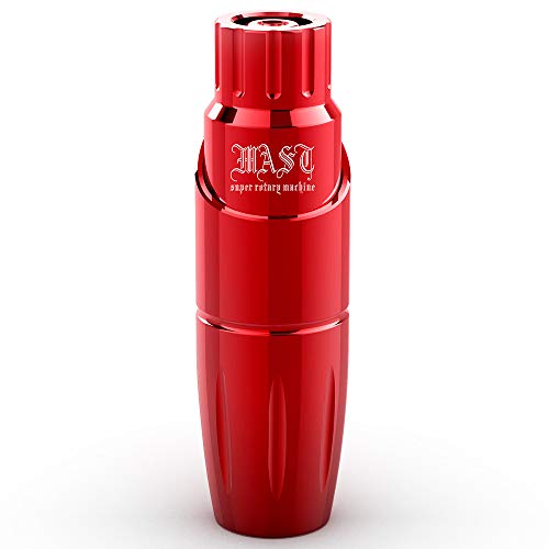 Mast Tour Rotary Tattoo Pen Machine Cartridges Gun 3.5 Inches Length Custom Mast Coreless Motor 25mm Sleeve Grip (Red)
