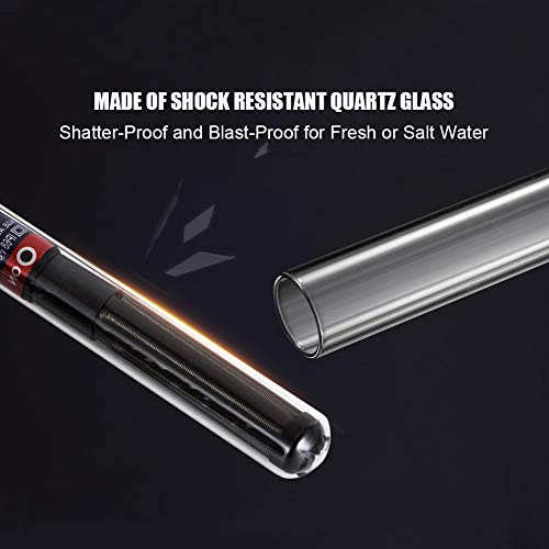 MQ Submersible Aquarium Heater Auto Thermostat, 200W Fish Tank Heater with LCD Digital Aquarium Thermometer, Shatter… - Image 4