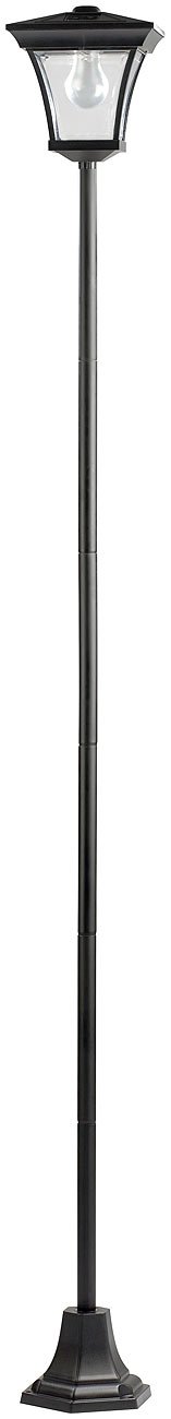 Lunartec Solar Laterne groß: Solar-LED-Gartenleuchte mit 200-cm-Lampenmast und Akku, 15 Lumen (Laterne Garten groß, Solarlaterne Garten, hoch)