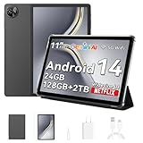 OSCAL Android Tablets 11 Inch, 24GB RAM+128GB /2TB ROM, 4G LTE+5G Wifi Tablet with Sim Card Slot, 120Hz HD, Android Tablet,Octa-Core, 7700mAh, 13MP+8MP, Widevine L1, Netflix,PC Mode 2.0, GPS - Image 1