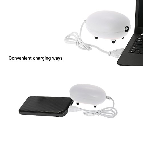 Andoer Bomba de ar de oxigenador de aquário recarregável USB portátil para exterior bomba de ar de o