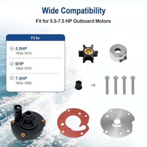 Image of MARKGOO Water Pump Repair Kit 763758 for OMC Johnson Evinrude 5.5 6 7.5 HP