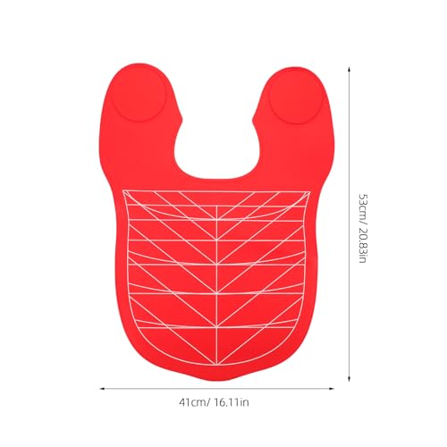 Capa de corte de pelo antif静tica roja con silicona miniatura 2