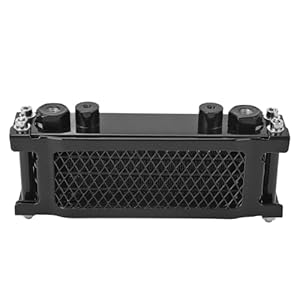 Masyosh Motorradölkühler-Kit Aluminium 4 Zeilen