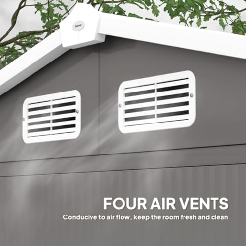 Outsunny 7 x 4ft Garden Shed with Double Doors - Image 3