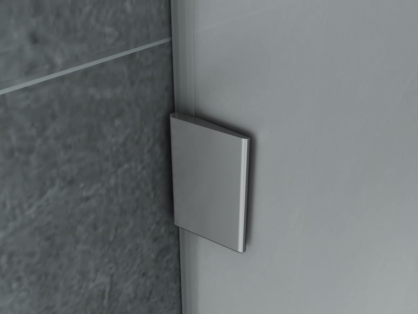 ALONI Glas Trennwand Urinal 90x40 cm, Schamwand aus 8 mm ESG Sicherheitsglas, Urinaltrennwand mit Nanobeschichtung, WC Sichtschutz Glaswand für Bad, Büro und Sanitärbereich, Milchglas