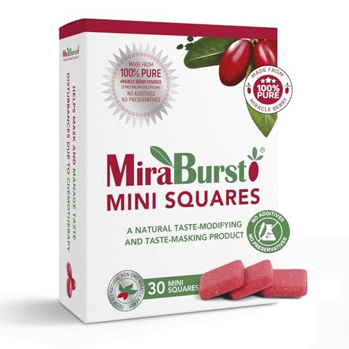 MiraBurst Mini Squares – Made from 100% Pure Miracle Berry Powder No Additives No Preservative – Turns Sour Taste to Sweet Without Sugar or Sweetener – 30 Squares